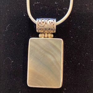 Sterling silver & mother of pearl necklace